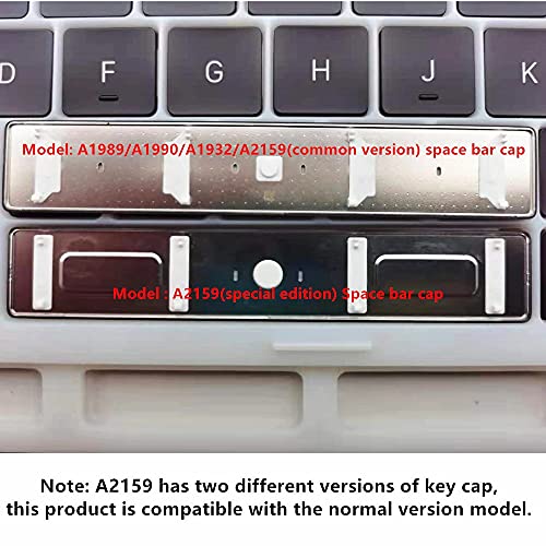 Image of Y-Spring New Replacement Keyboard Space bar KeyCap and Hinge QWERTY for MacBook Pro Retina A1989 A1990 A1932 2018-2019 Year