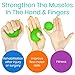 Vive Squeeze Balls for Hand Therapy, Exercise, Arthritis (w/ Rehab Video App) - Grip Strengthener Occupational Equipment for Finger, Wrist, Carpal Tunnel, Pain Relief, Stress - Resistance Strength Squeezing Egg Trainer