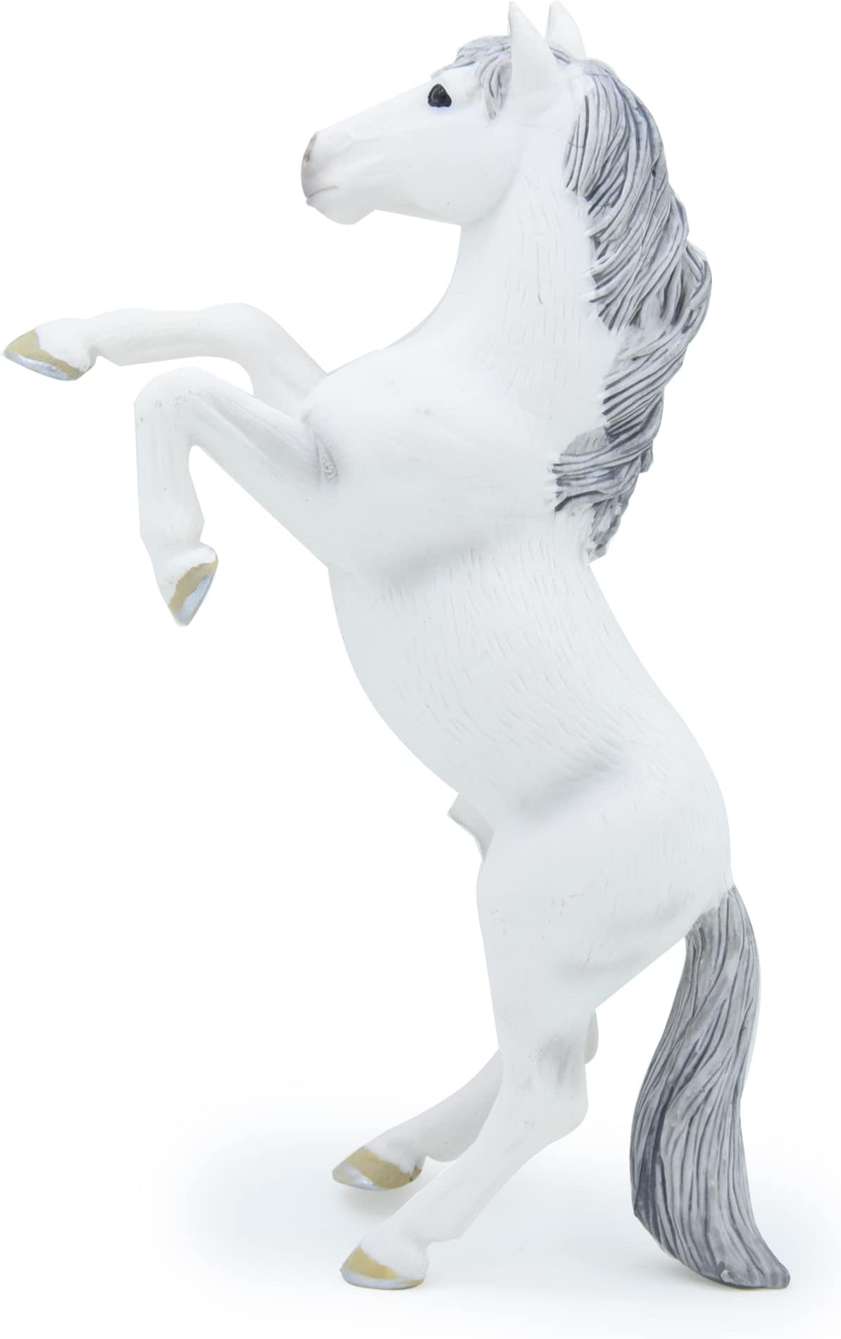 Realistic Animal Figures Playset,Horse Figurines,Hand Painting Horse Figures,Educational Toy,Cake Toppers Christmas Birthday Gift for Kids Todllers (White Mustang Standing Posture)