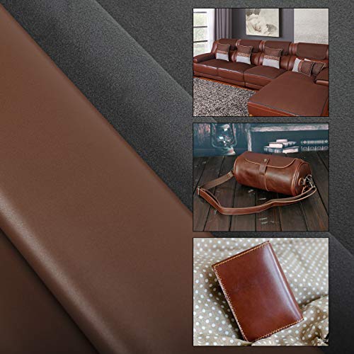 Premium PU Faux Leather Fabric – 54"x36" Sheets for DIY Crafts, Upholstery, Handbags, and More – Durable 1.25mm Coffee Synthetic Leather 7 Premium PU Faux Leather Fabric – 54"x36" Sheets for DIY Crafts, Upholstery, Handbags, and More – Durable 1.25mm Coffee Synthetic Leather - Image 6