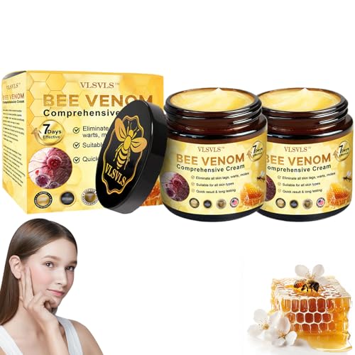 Bee Venom Comprehensive Cream Professional Bee Venom Skin Treatment Cream Bee Venom Skin Restoration Cream-50g Repair Moisturize and lift 3 in 1 for All skin Types (2 Pack)