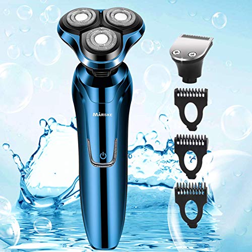 Vifycim Electric Razor for Men, Mens Electric Shavers, Dry Wet Waterproof Rotary Facial Shaver, Portable Face Shaver Cordless Travel USB Rechargeable with Hair Clipper for Shaving Husband Dad