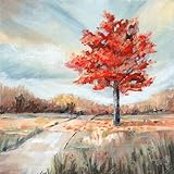 DIAMOND ART CLUB Big Red Diamond Painting Kit, Fun DIY Crafts for Adults, Round Diamond Art Canvas, 9