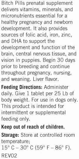 Bitch Pills - Pregnant Dog Prenatal Vitamins - 45 Tablets — Amazon image 6