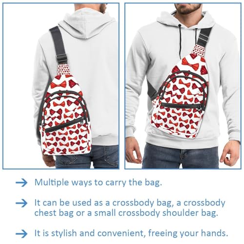 Mochila cruzada roja con lazo para ciclismo y viajes cómodos 2
