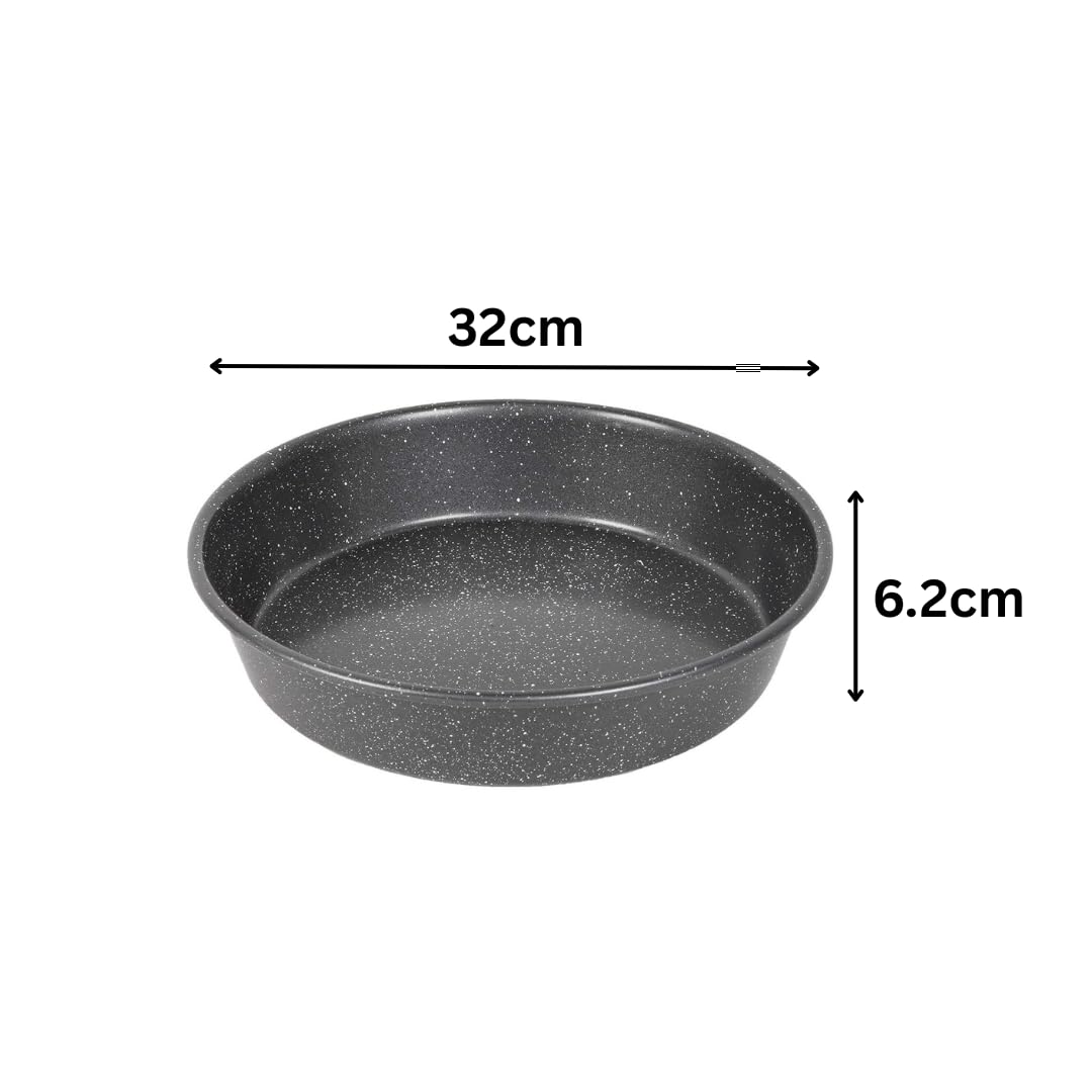 Skytail Non-Stick Cooking Pan for Baking Round Pan Cooking Cake Baking Home Kitchen Nonstick Baking for Oven Round Pizza Tray Cooking Essentials Bakeware Tools Pack of 1 1