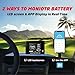 36V(38.4V) LiFePO4 Lithium Battery Built-in 250A BMS,with 36V 20A Lithium Battery Charger,Mobile APP,Touch Monitor,Port Plug,Retention strap,6000+Cycles,Perfect for Golf Carts. (Plastic)