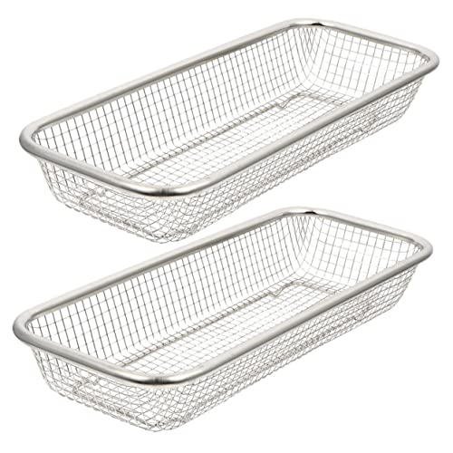 PHENOFICE 2piezas Cesta De Almacenamiento De Acero Inoxidable Para Lavavajillas Cesto Para Utensilios Y Palillos Resistente Altas Temperaturas Para Drenar Y Limpiar Vajilla