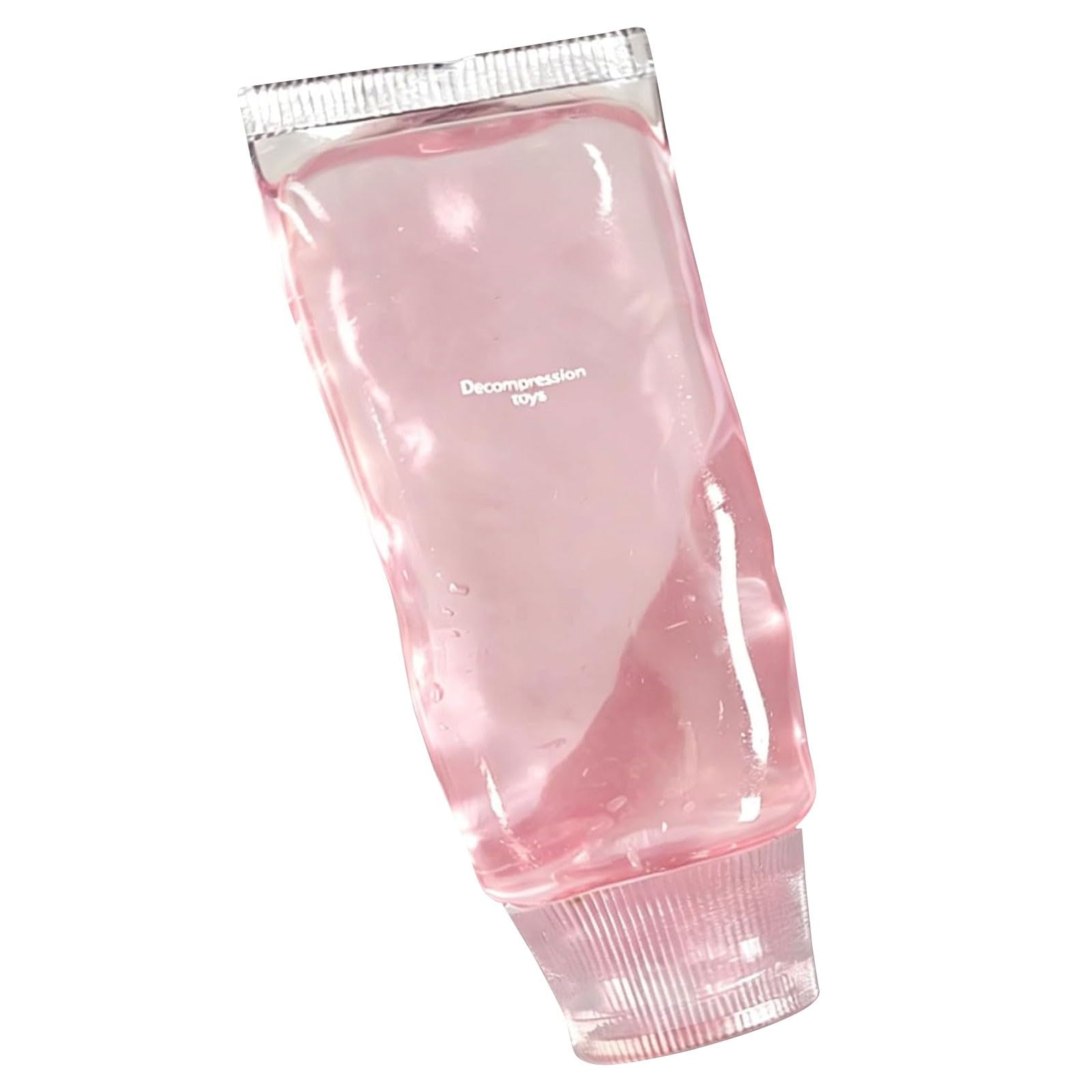 7 Colors Toothpaste Squishy Stress Ball, Novelty Filled Gel Squeeze Toy, Gel Filled Toothpaste Squishy for Adults Anxiety & Stress Relief (Pink, 1 pc)
