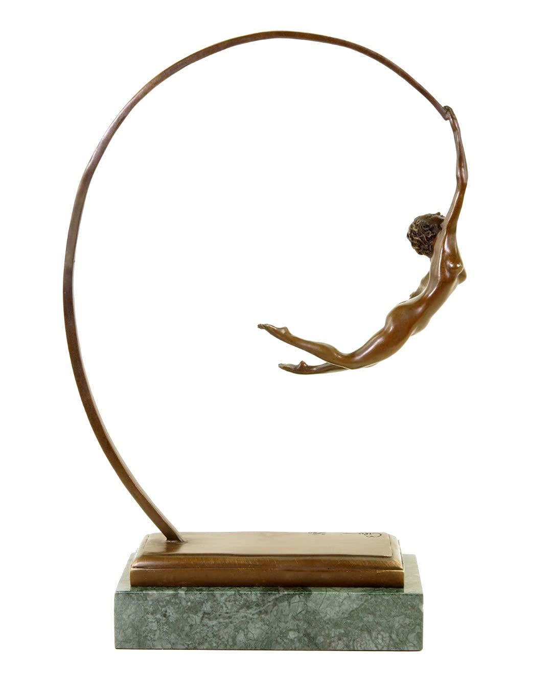 Kunst & Ambiente - Leichtigkeit des Seins - signiert Milo - Limitierte Bronzestatue - limitiert - nummeriert - Frauenakt aus Bronze - braun - Skulpturen online kaufen - Modern Art