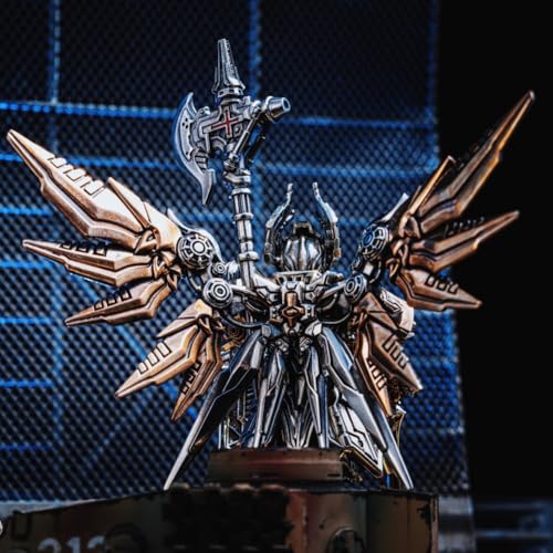 COPPERTIST.WU Mech Justicar Knight Figure Gothic Mecha Fantasy Statue Ornament Craft Collectible Gift for Home Living Room Office Display