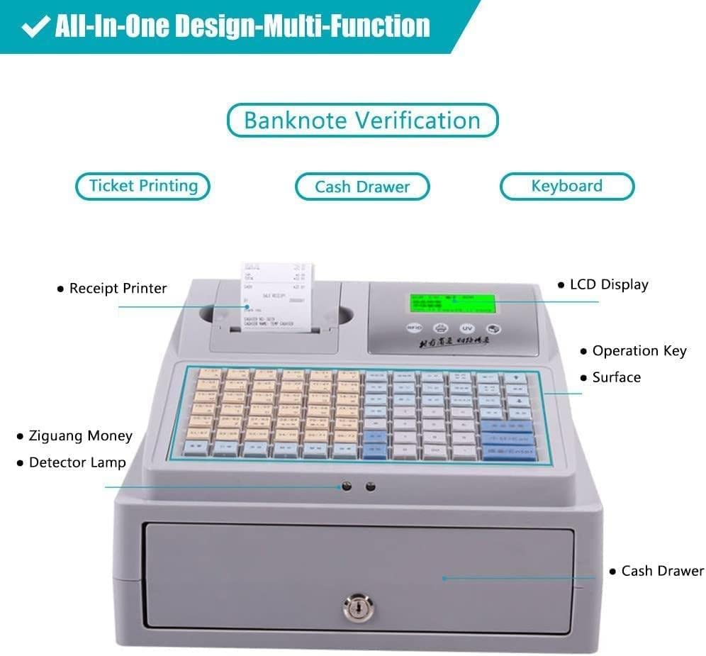 Amazon.co.jp: Electronic Cash Register, 81-Keys LED Display Cash