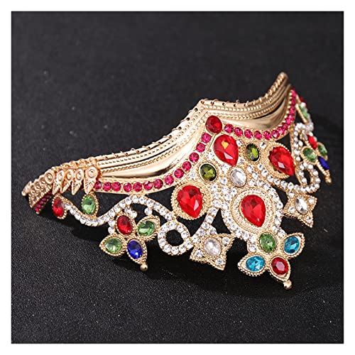 Corona de novia dorada con cristales ideal para regalo de compromiso 5