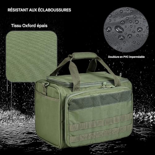Sac de pêche en Oxford imperméable pour protéger votre matériel de la pluie