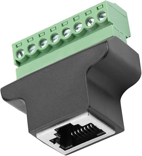 Miniatura 6 de Desconexión RJ45, conector adaptador de terminal de tornillo, conector terminal de tornillo de 8 pines para extensor de Ethernet