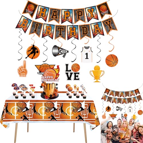 Decoração de aniversário festa basquetebol - conjunto completo de decoração festa basquetebol – presentes de basquetebol perfeitos para amantes de basquetebol