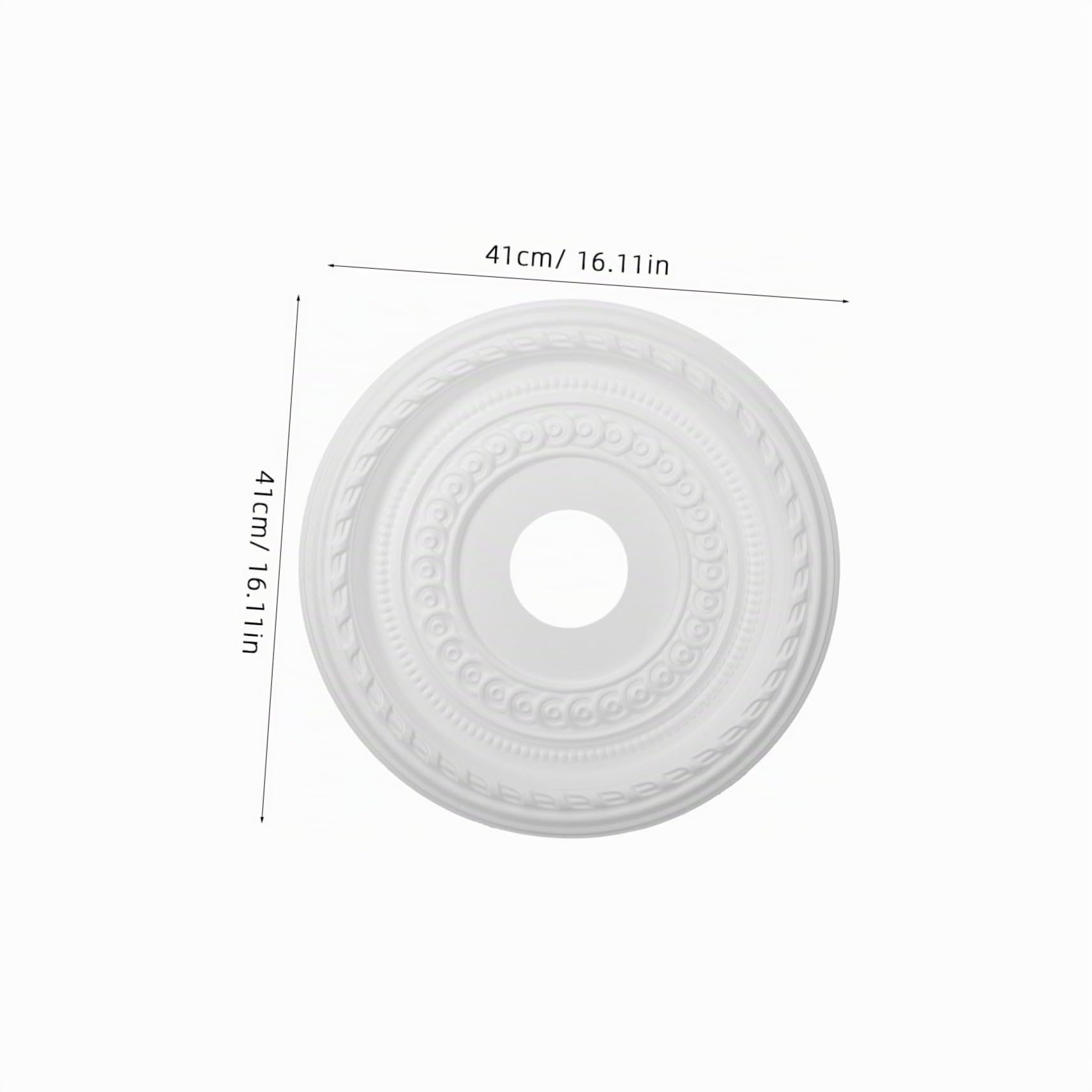 Medallón De Techo Para Lámpara De Araña 41 Cm Material Pu Resistente Fácil Instalación Decoración Para Hogar Oficina y Comercio