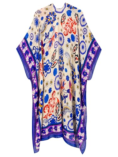 Image of Breezy Lane Women's Kimono Cardigan Summer Swimsuit Coverups Beach Cover Up with Floral Print for Vacation