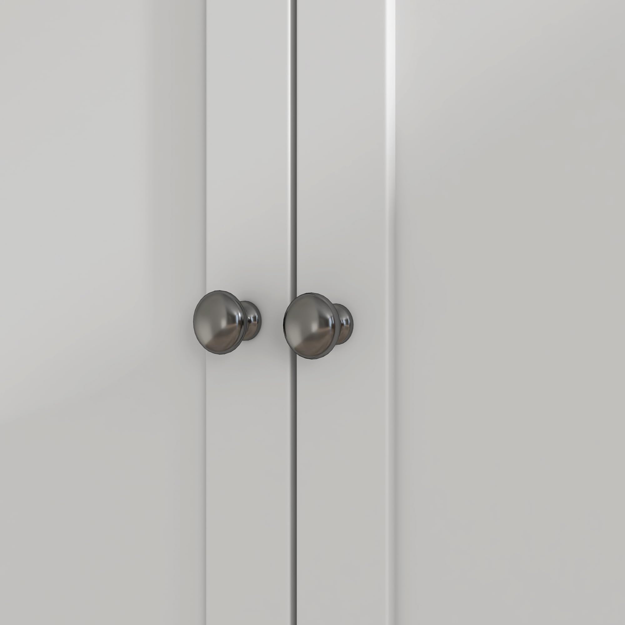 HOMCOM Alacena de Cocina, Mueble Auxiliar de Cocina, con 3 Puertas de Vidrio, Encimera Abierta para Microondas, 2 Cajones y Estantes Ajustables, 100x40x180 cm, Blanco