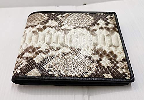 GENUINE PYTHON SNAKE SKIN LEATHER MEN'S BIFOLD WALLET WHITE NEW3