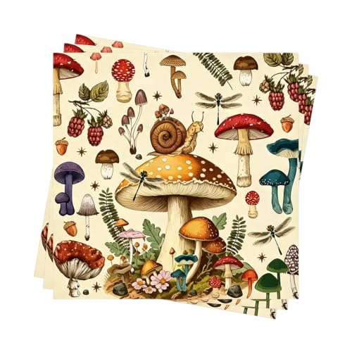 40Pièces Serviette Papier Automne 33x33cm, pour Decoration Automne de Table