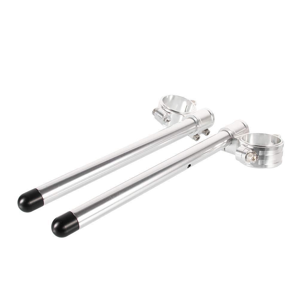 Guidon Clipsable En Aluminium CNC Pour Yamaha YZF R6, Kawasaki ZX6R, CBR600 F4/F4I, Speed Triple 900, GSX750R/GSX1100R Argenté 43 Mm