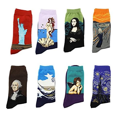 LJ Sport Retro Oil Painting Socks Cover