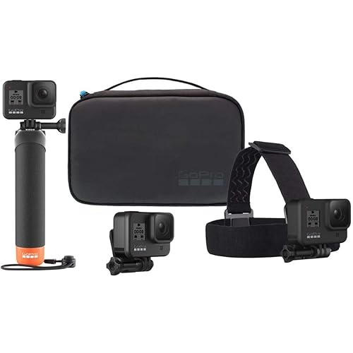 Go Pro Adventure Kit Includes The Handler (Floating Hand Grip), Head Strap + QuickClip, and Compact Case - Official GoPro Accessory (AKTES-002)