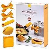 Monkey Business Silicone Kitchen Tools in Gift Box/ 4 Big Pasta shaped kitchen gadgets/Farfalloni Pot Grips, Ravioli Spoon Rest, Conchiglie Lemon Squeezer and Penne Pan Grip/Pasta Grande No. 4