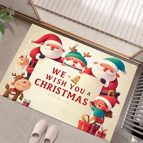 Tapis de Noël lavable pour entrée propre avec chiens - 2