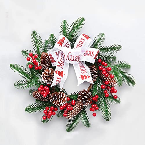 Couronne de Noël artificielle en rotin pour illuminer votre porte d'entrée