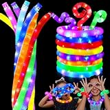 Glow Sticks Stocking Stuffers for Kids - 16Pcs Light Up Pop Tubes Kids Toys For 3+ Years Old Boys Girl Glow in the Dark Party Supplies Christmas Gifts for Kids New Years Eve Party Supplies Party Favor