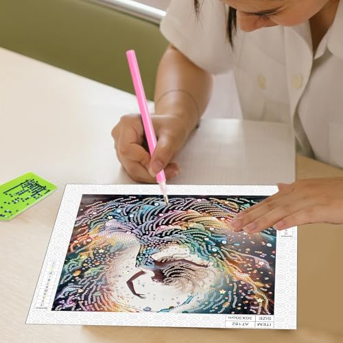 Image of AiYuanzsh DIY Diamond Art Painting Kits for Adults, 5D Special Shape Crystal Rhinestone Diamond Art Kits for Beginners, for Home Wall Decoration Gift 12x12 inch, Beautiful Dancer