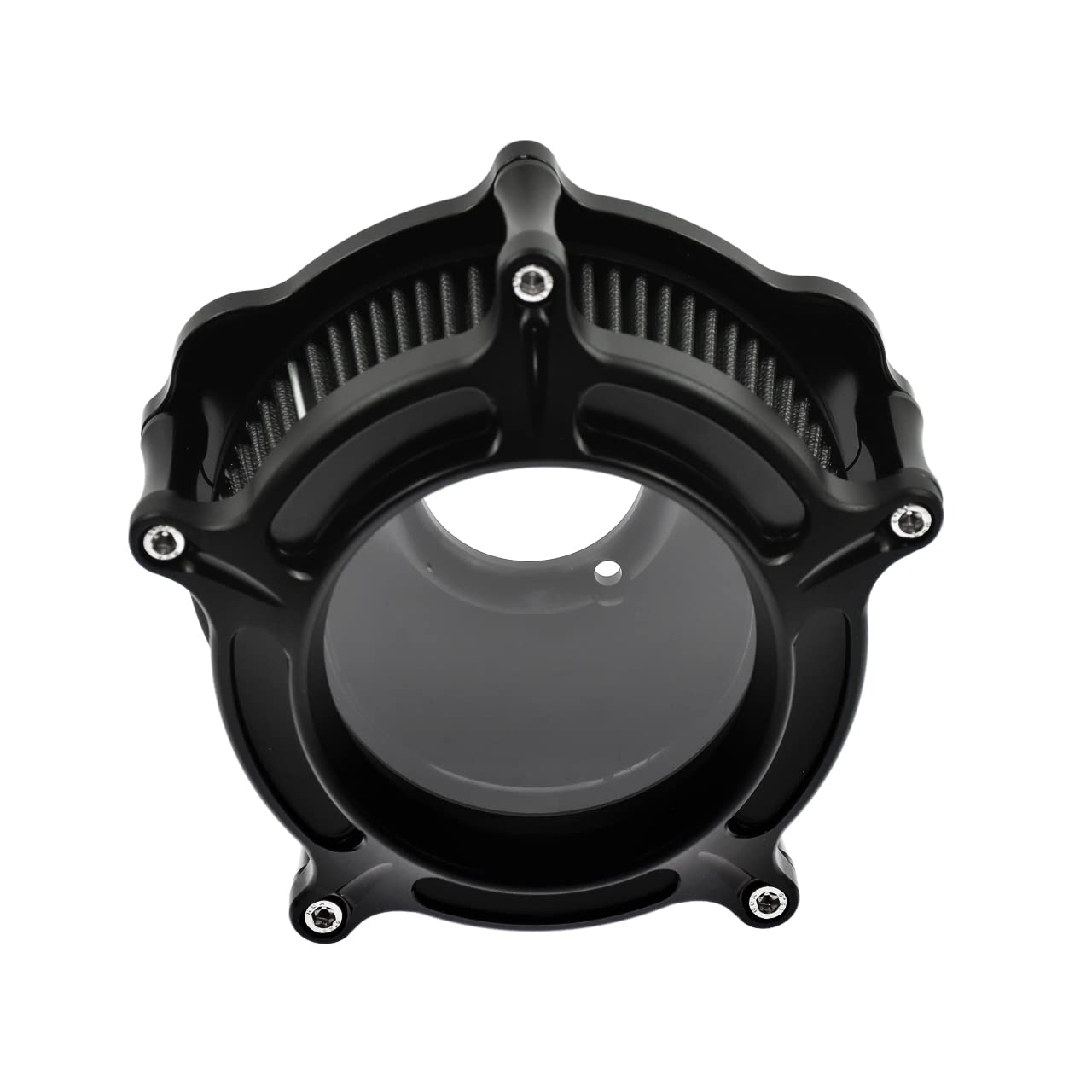Kit de admisión de turbina de filtro de aire CNC para motocicleta para Harley Sportster XL 1200 883 72 48 2004-2023, color negro