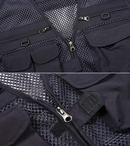 Image of Mens Outdoor Fishing Vest Safari Travel Photography Vests Jacket Multi Pocket