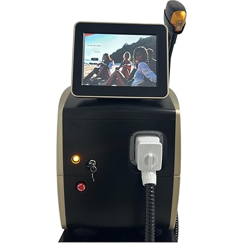 Professional Hair Removal Machine with LCD Display Screen, Cooling System, Black and Gold