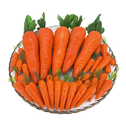 Laiiqi 35 Pcs Artificial Carrots Set Cover