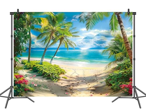 Toile de fond d'été pour anniversaire et décor photo de mariage hawaïen