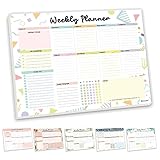 Weekly Planner Pad - 52 Easy Tear-Off Sheets Weekly Planner Notepad Tear Off, 11x8.5in Weekly Planner Sheets, Weekly To Do List Notepad, Weekly Planner Tear Off Pad, Weekly Planner Desk Pad