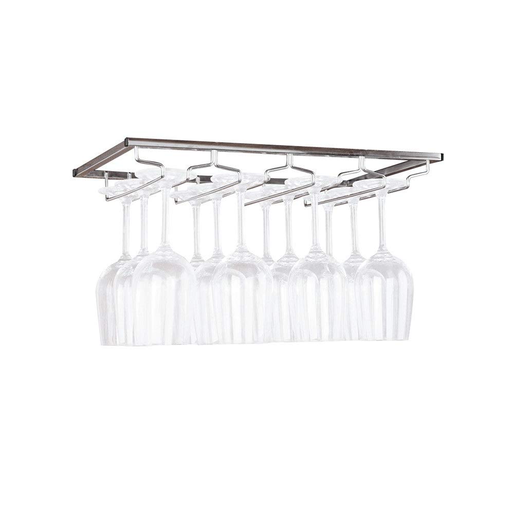 Porte-verre à pied en inox à 4 rangées pour meuble de cuisine