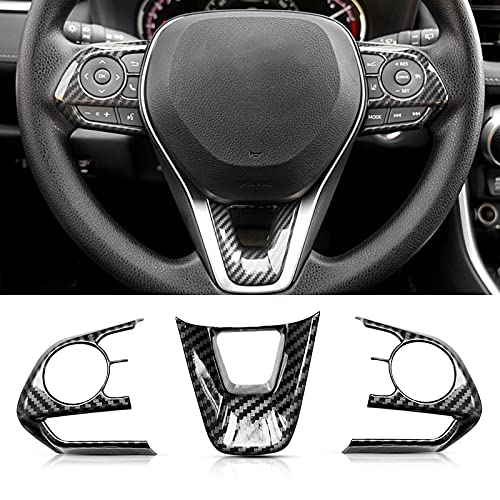 YEE PIN YEEPIN Cadre décoratif pour volant compatible avec Toyota rav4 xa50 2021 2020 / Corolla E210 2019+ Accessoires d'intérieur de voiture Housse de volant