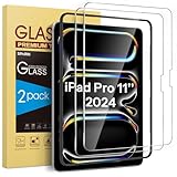 SPARIN Screen Protector for iPad Pro 11 Inch 2024 M4 (5th Generation), 2 Pack Tempered Glass Film Guard for iPad Pro 11, Alignment frame, Case Friendly, Apple Pencil Pro Compatible