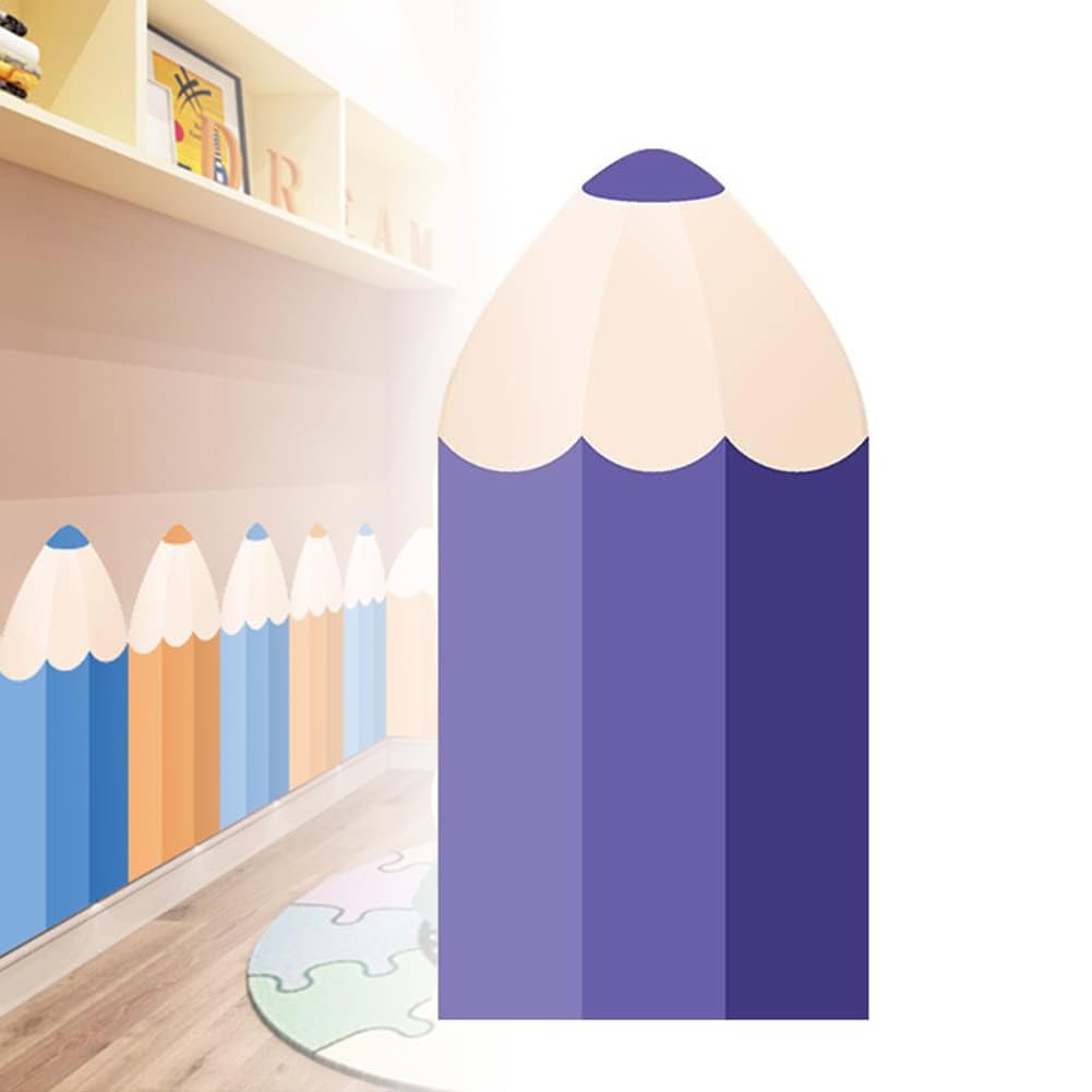 3D Anti-Collision Wall Stickers, 1.8cm Thicken Pencil Shape Kids Anti-Collision Wall Stickers, PU self-Adhesive Wall Padding Tatami, 3D Soft Bag Wall Panels Waterproof Bedside Protective Cushion