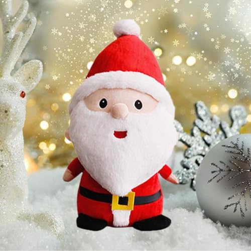 Image of Tickles Santa Claus with V Shape Beard Look Soft Stuffed Plush Toy for Kids Boys & Girls Christmas Day (Size: 20 cm Color: Red)