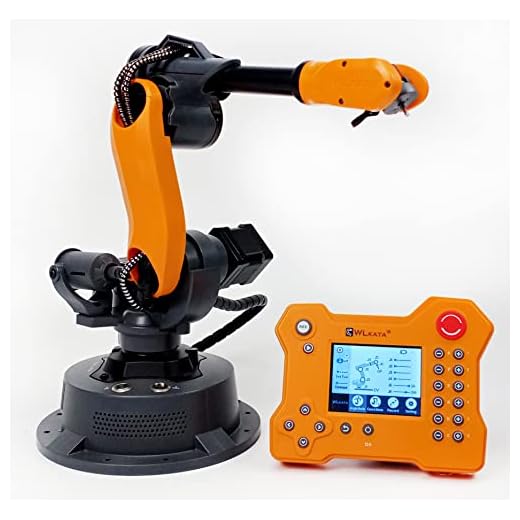 wlkata Mirobot 6DoF Mini Industrial Robotic Arm Professional Kit Programmable Robotic Arm Lightweight Professional Desktop Robotic Arm for K12 or 3D Printer