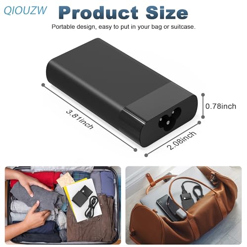 Image of 65W USB C Laptop Charger Compatible with HP Spectre X360 Elitebook Omnibook Envy Chromebook Elite x2 Fast Charing Travel Type C AC Adapter Power Cord Supply