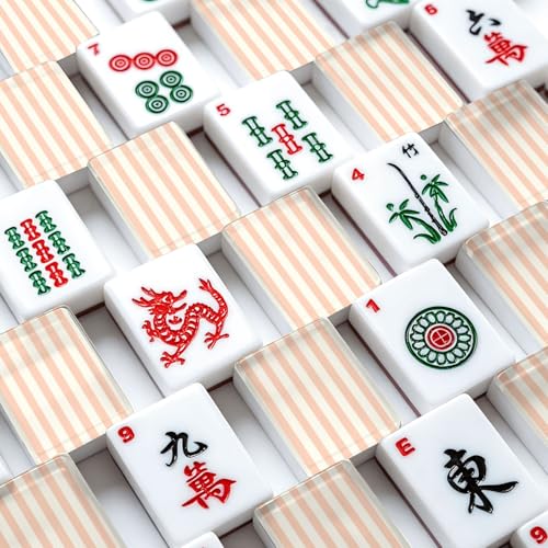 Juego de Mahjong Americano con 166 fichas acrílicas miniatura 4