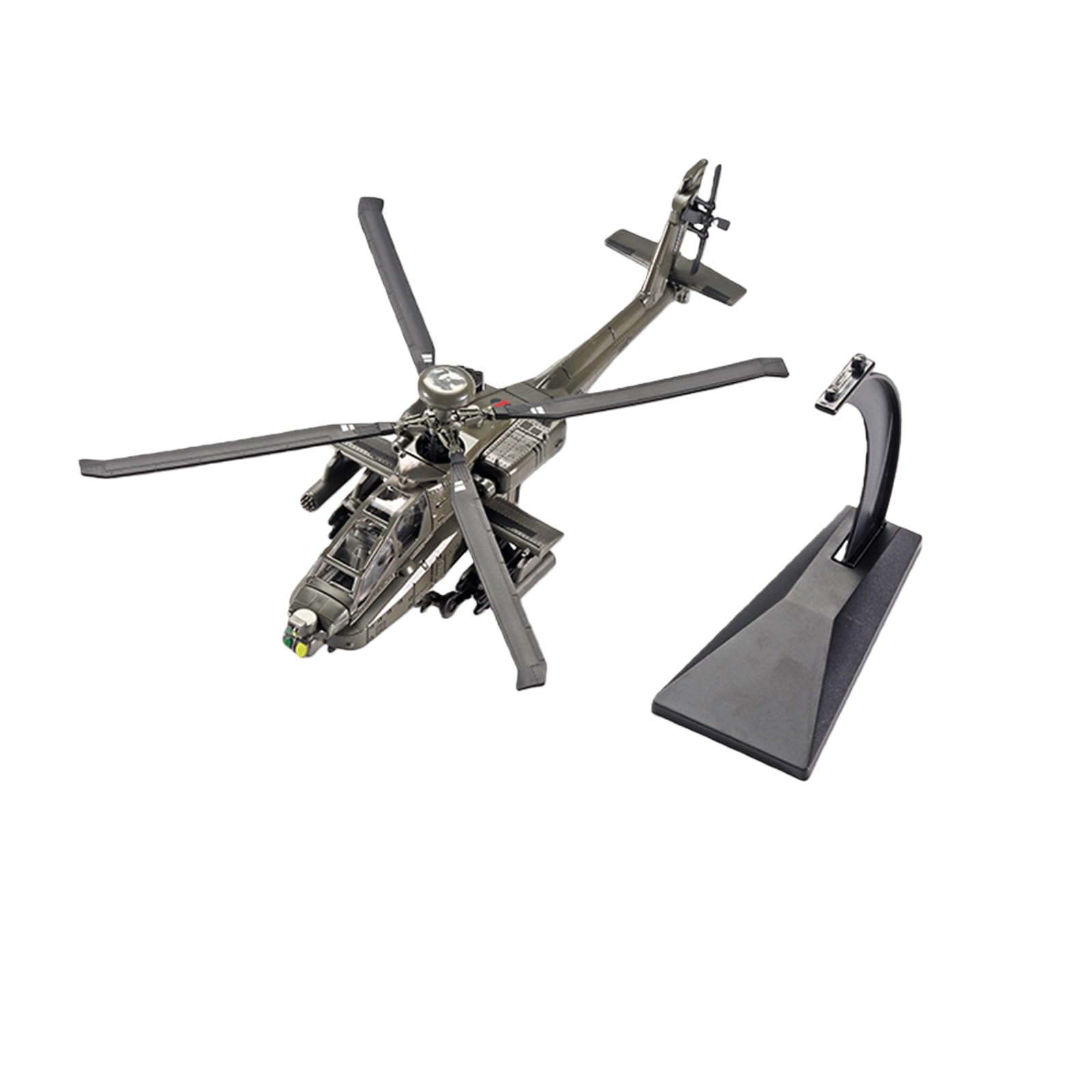 1/64 Apache Longbow Helicopter Diecast Model Zinc Alloy Light Sound Effects