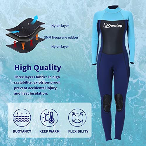 Wenlia Full Wetsuit Womens 3/2Mm Neoprene Back Zipper Long Sleeve Keep Warm Wenlia Diving Wet Suits In Cold Water For Scuba Diving Surf Snorkeling Swimming #TOP2
