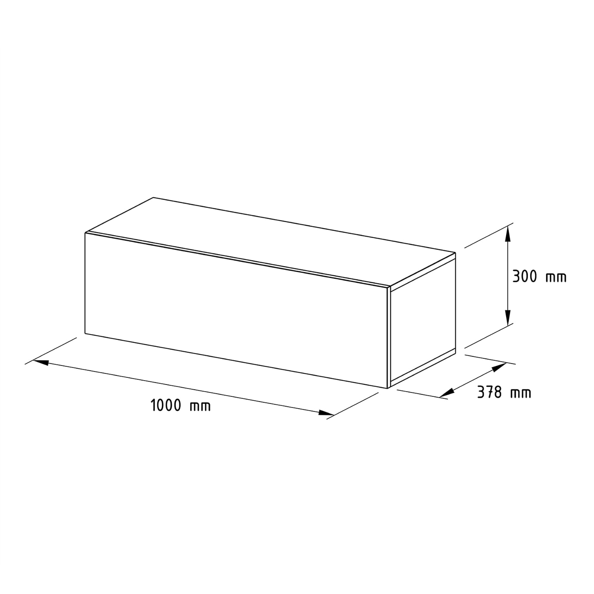 Planetmöbel Mueble perchero colgante para recibidor, 1 x 100 cm, blanco, compacto, puerta abatible con almacenamiento, para colgar o colocar de pie, 37,8 x 100 x 32,5 cm (profundidad x ancho x alto)